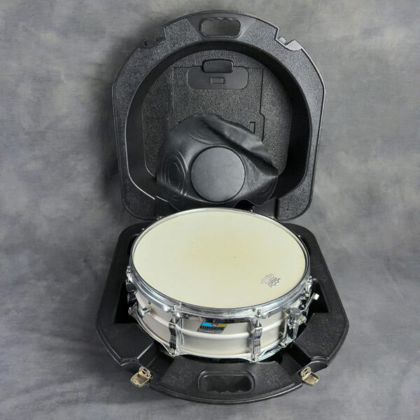 1970s Ludwig Acrolite 14x5 Aluminum Snare Drum with Hard Case - Blue & Olive Badge