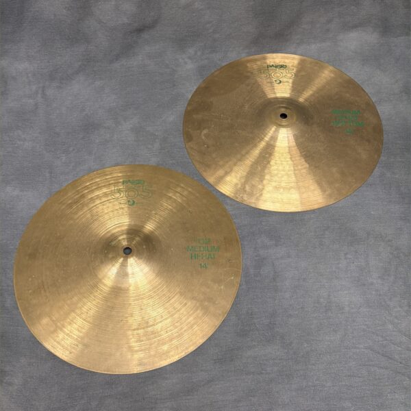 Paiste 505 Green Label 14" Hi-Hat Cymbal Pair
